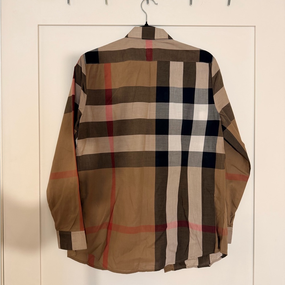 Burberry Brit Tan, Black & Red Check Button-Up Shirt - Picture 2 of 3